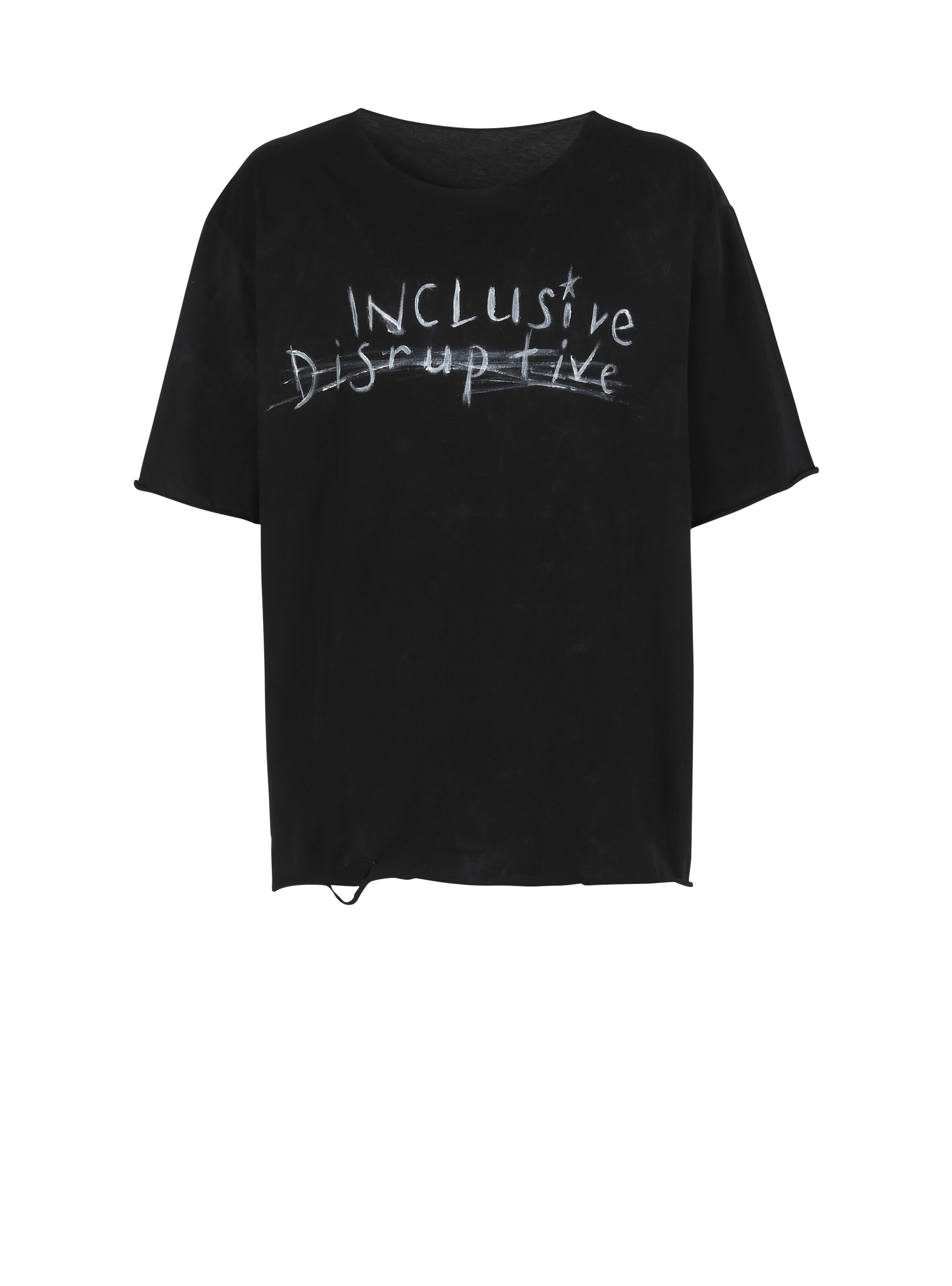 男女皆宜 - 프린트 코튼 티셔츠, black