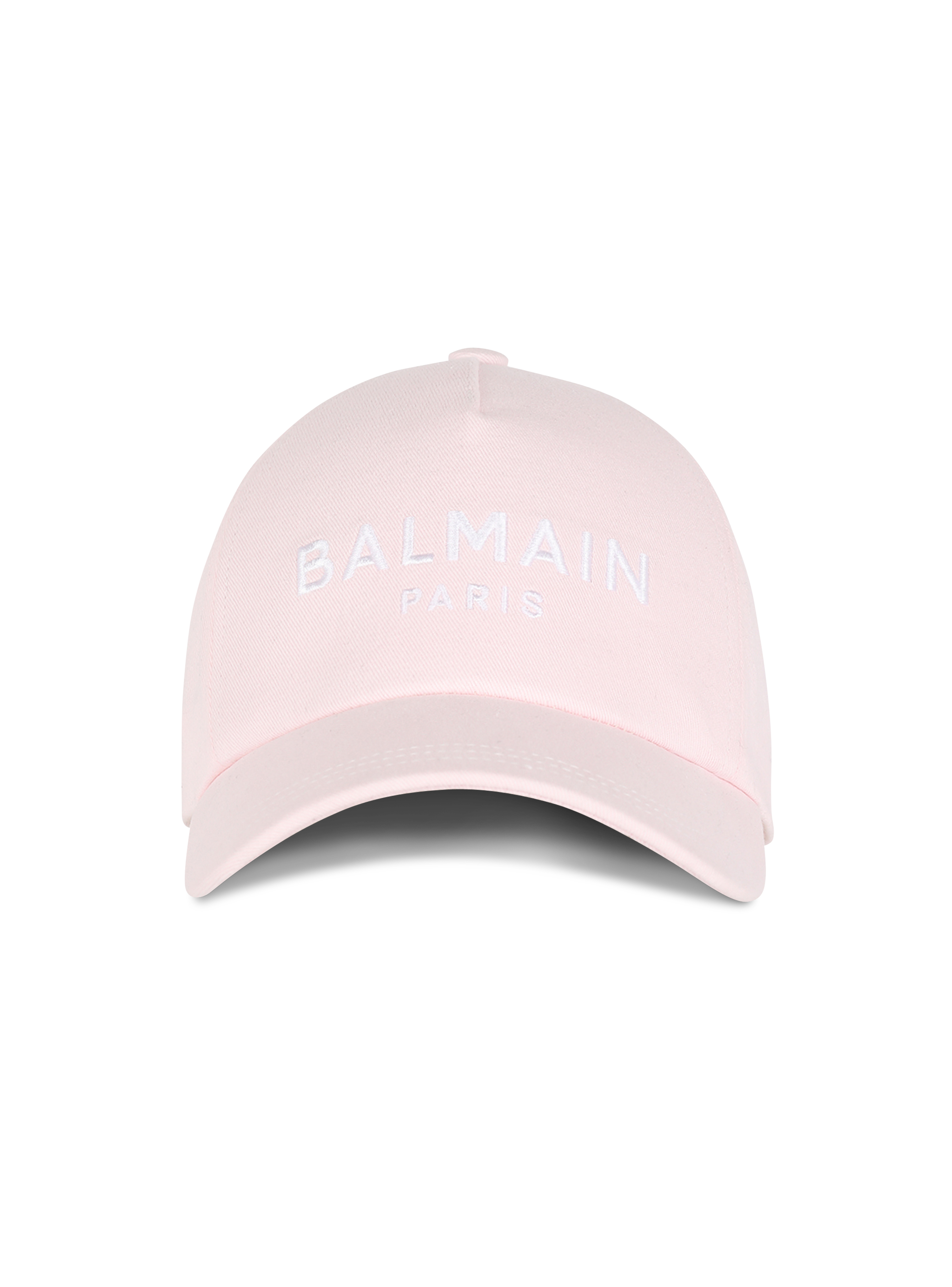 Cotton cap with Balmain logo, pink
