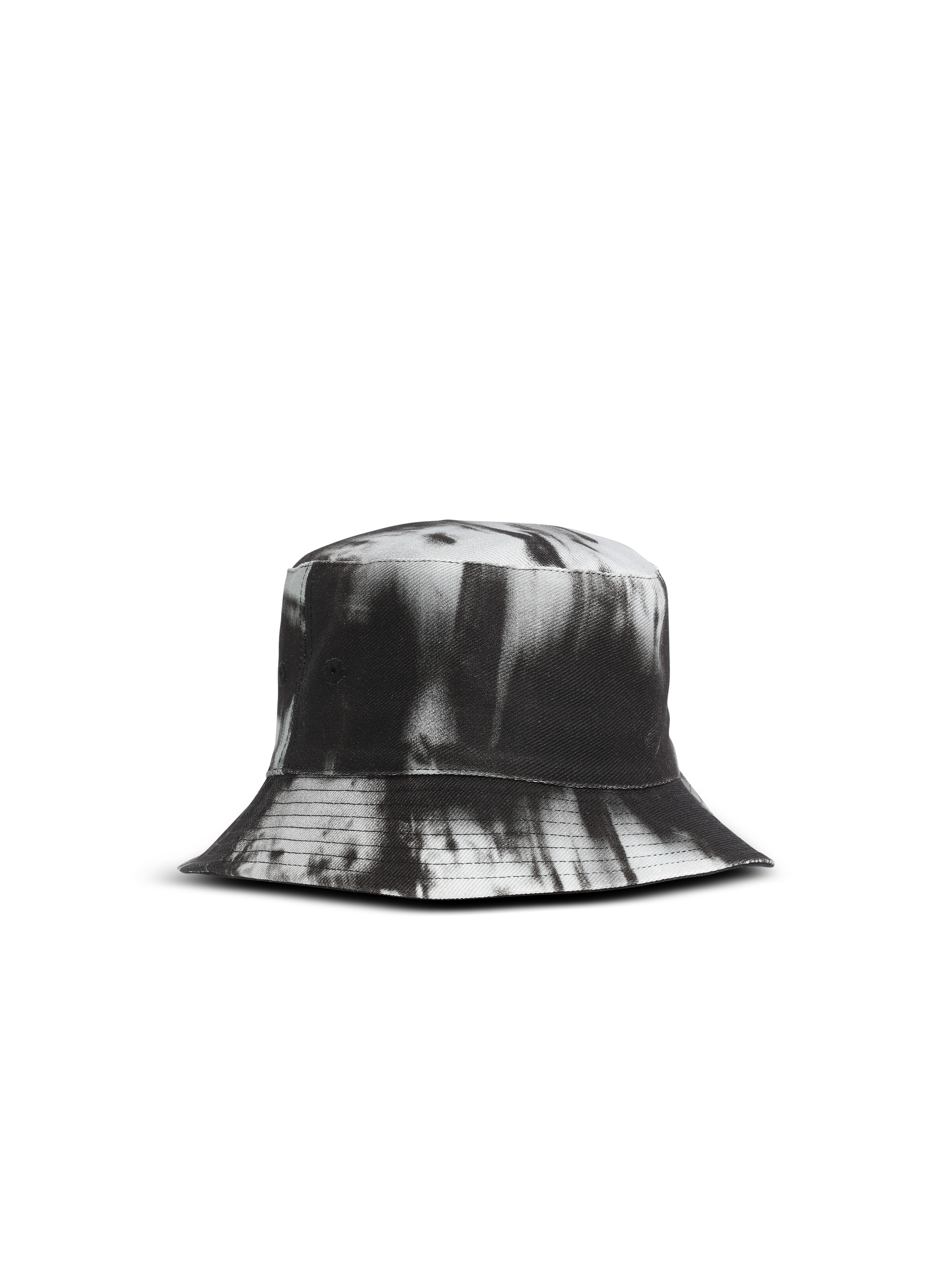 印花图案棉质渔夫帽, black